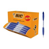 Bic balpen Atlantis Classic blauw, doos 30 + 6 gratis - thumbnail