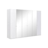 Goossens Kledingkast Easy Storage Ddk, Kledingkast 304 cm breed, 220 cm hoog, 2x glas draaideur en 4x spiegel draaideur midden - thumbnail