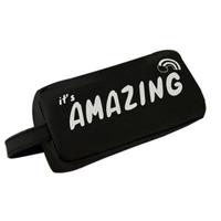 Grote zwarte letter creatieve siliconen pen vak Pencilcase school briefpapier Supplies (verbazingwekkend) - thumbnail