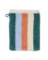 HEMA Tweedekans washand 16x21cm recycled katoen strepen (multi) - thumbnail