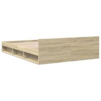 Bedframe met lades bewerkt hout sonoma eikenkleurig 150x200 cm - thumbnail