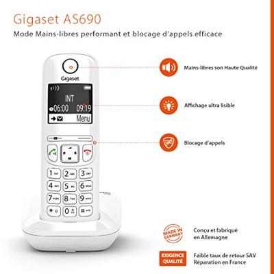 GIGASET Vaste telefoon AS690 Trio Wit
