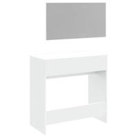 Kaptafel met spiegel 80x39x80 cm wit - thumbnail