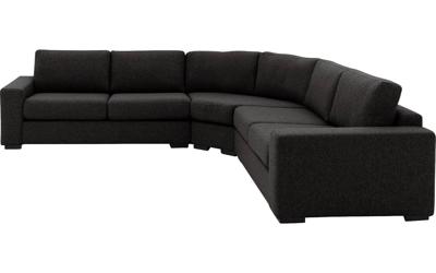 Goossens Bank Lucca grijs, stof, 2,5-zits, stijlvol landelijk