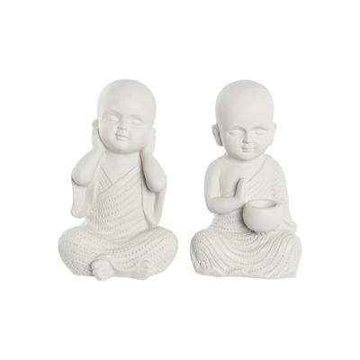 Decoratieve figuren DKD Home Decor 25,5 x 19 x 39 cm Wit Monnik Orientaals (2 Stuks) Decoratieve figuren DKD Home Decor 25,5 x 19 x 39 cm Wit Monnik Orientaals (2 Stuks)