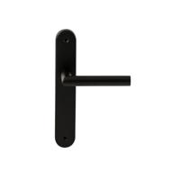 Hardbrass Deurkruk Toledo op ovaal langschild blind - zwart - thumbnail