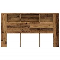 Hoofdbordkast 180x18,5x102,5 cm bewerkt hout oud houtkleurig - thumbnail