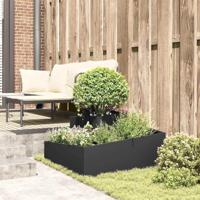 Tuin Bloempot Zwart 80 x 80 x 50 cm Koudgewalst staal - thumbnail