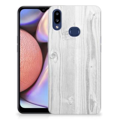 Samsung Galaxy A10s Bumper Hoesje White Wood Samsung Galaxy A10s Bumper Hoesje White Wood