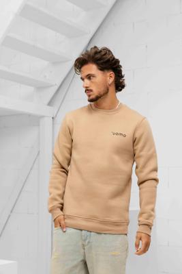 24 Uomo Basic Sweater Bruin Heren - Maat XS - Kleur: Bruin | Soccerfanshop