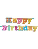 LetterBanner Happy Birthday Holografisch - thumbnail