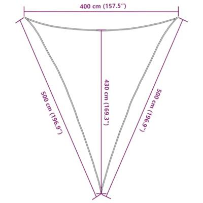 Zonnezeil 4x5x5 m 100% polyester oxford zandkleurig Zonnezeil 4x5x5 m 100% polyester oxford zandkleurig