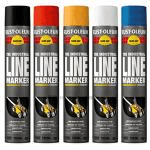 Rust-Oleum Spuitbus geel belijnen 750ml (karretje) - thumbnail