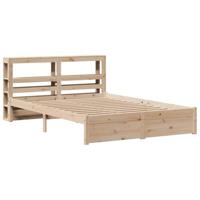 Bedframe met hoofdbord massief grenenhout 160x200 cm - thumbnail