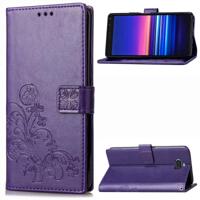 Voor Sony Xperia 20 4-blad clasp reliëf Buckle mobiele telefoon bescherming lederen draagtas met Lanyard & Card slot & portemonnee & beugel functie ( - thumbnail