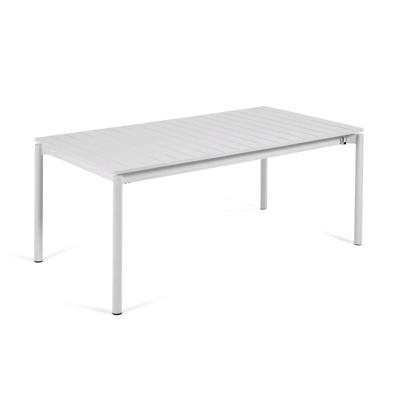 Kave Home Uitschuifbare Tuintafel 'Zaltana' 180 - 240 x 100cm, kleur Lichtgrijs