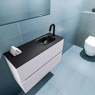 MONDIAZ ADA 80cm toiletmeubel cale. LEX wastafel urban rechts 1 kraangat
