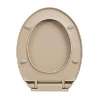 Toiletbril soft-close ovaal beige - thumbnail