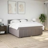 Boxspring met matras stof taupe 180x200 cm - thumbnail