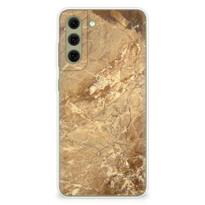 Samsung Galaxy S21FE | TPU | Siliconen hoesje | Marmer Creme Samsung Galaxy S21FE | TPU | Siliconen hoesje | Marmer Creme