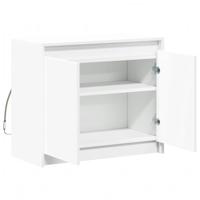 Dressoir met LED 72x34x61 cm bewerkt hout wit - thumbnail