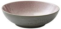 BITZ 821425 eetschaal Saladeschaal Rond Steengoed Grijs, Roze - thumbnail