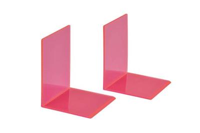 Boekensteun maul 10x10x13cm acryl neon rood | 10 stuks