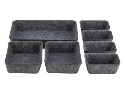 W5 Set opbergbakjes (Donkergrijs)