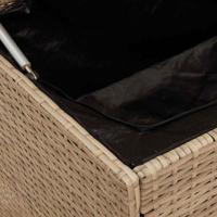 Opbergbox voor buiten 100x55x55,5 cm poly rattan beige - thumbnail