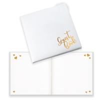 Guest Book Bruiloft Goud/Wit (22x22cm) - thumbnail