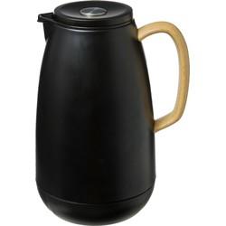 Gebor - Thermosfles – Thermoskan – Isoleerkan – Waterkoeler – 1 Liter – Zwart – Naturel – Rvs – Roestvrijstaal – Gebor - Thermosfles – Thermoskan – Isoleerkan – Waterkoeler – 1 Liter – Zwart – Naturel – Rvs – Roestvrijstaal –