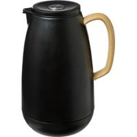 Gebor - Thermosfles – Thermoskan – Isoleerkan – Waterkoeler – 1 Liter – Zwart – Naturel – Rvs – Roestvrijstaal – - thumbnail