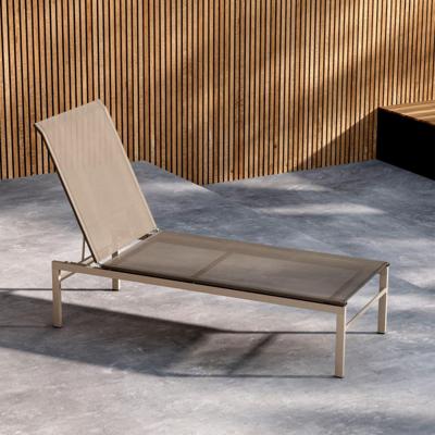 Nohr Ligbed 'Romney' Textileen, kleur Beige Nohr Ligbed 'Romney' Textileen, kleur Beige