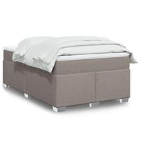 Boxspring met matras stof taupe 120x190 cm - thumbnail