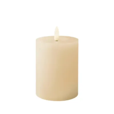 Kaars LED Lumineo Beige Crème Ø 7 x 11,2 cm (AAA)