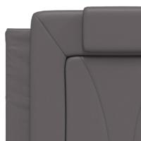 Bedframe "Viana" zonder matras kunstleer grijs 140x190 cm - thumbnail