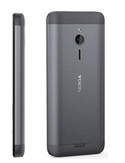 Nokia 230 alle dragers, smartphone (7,11 cm (2,8 inch), 16 MB, 2 megapixel, besturingssysteem Series 30+, Dual Sim) dark silver