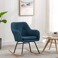 Schommelstoel stof blauw - thumbnail