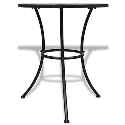 Bistrotafel 60 cm mozaïek terracottakleurig en wit