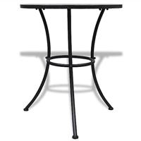 Bistrotafel 60 cm mozaek terracottakleur en wit - thumbnail