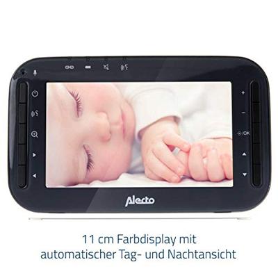 Alecto DVM-143 baby-videomonitor 300 m FHSS Zwart, Wit Alecto DVM-143 baby-videomonitor 300 m FHSS Zwart, Wit