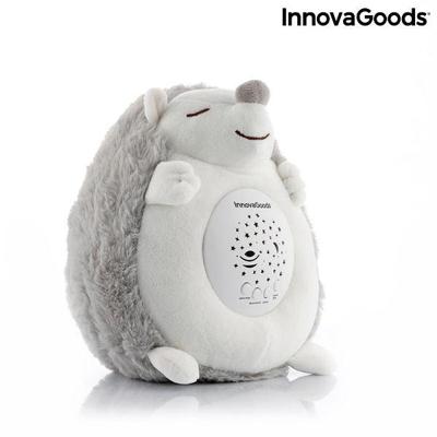 InnovaGoods Premium Egelknuffel Met Witte Ruis En Nachtlicht - 16 x 19 x 15 cm