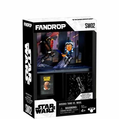 Beeldje - FANDROP x STAR WARS - Darth Maul vs Ahsoka - Vitrine met cultscène + miniposter - 18 cm
