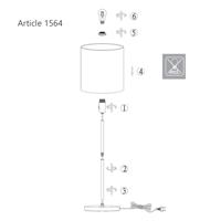 Mexlite Vloerlamp noor 1564st staal - thumbnail