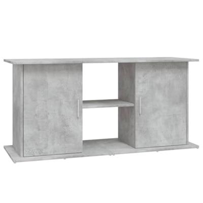 Aquariumstandaard 121x41x58 cm bewerkt hout betongrijs - thumbnail
