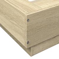Bedframe bewerkt hout sonoma eikenkleurig 150x200 cm - thumbnail