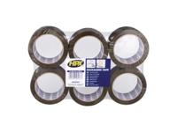HPX Verpakkingstape flatpack | 6 rollen | Bruin | 50mm x 66m - VB5066P VB5066P - thumbnail