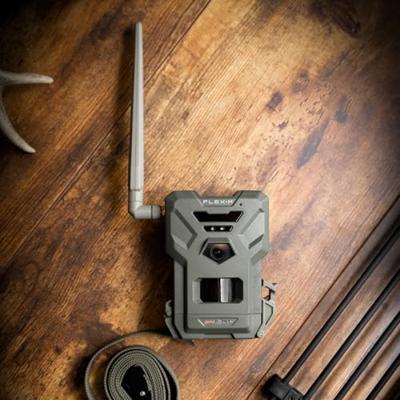 Spypoint FLEX-M Wildcamera 28 Mpix Geluidsopnames, 4G beeldoverdracht, GSM-module Grijs-groen (mat)