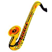 Saxofoon opblaasbaar geel - thumbnail