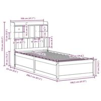 Bedframe zonder matras massief grenenhout 100x200 cm - thumbnail